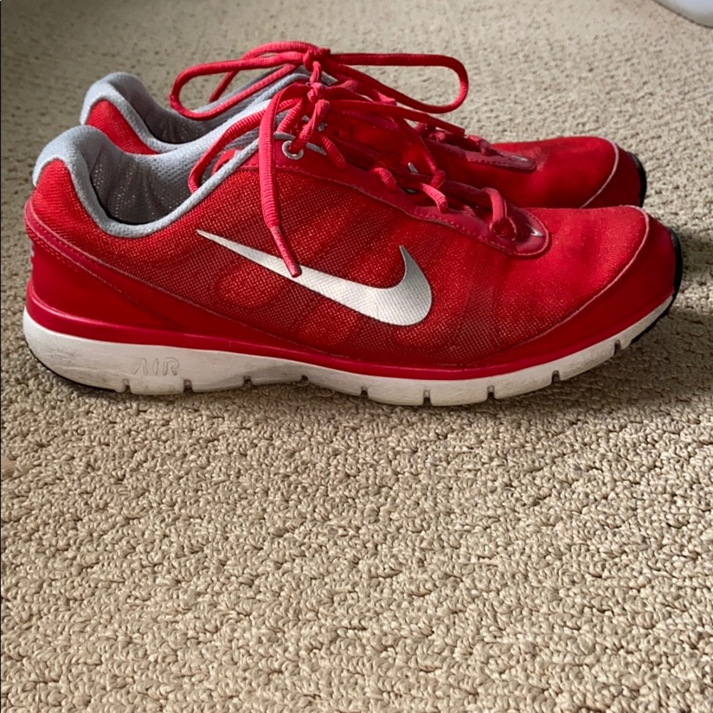 Red Nike Air Tennis Shoes